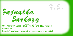 hajnalka sarkozy business card